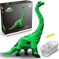 KADELE 재미있는 공룡 빌딩 세트 523PCS, 녹색 Brachiosaurus 창의적 교육 장난감 소년 소녀 8+, 동물 피규어 빌딩 키트 모델 쥬라기 디노 블록 어린이 성인을위한 장난감 Dispaly 선물