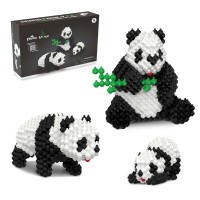 KADELE 동물 장난감 빌딩 세트 Panda Village, 매우 창의적이고 도전적인 STEM 빌딩 완구, 12세 이상 소년 소녀를 위한 교육용 장난감(917개)